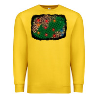 Lemon green buffalo plaid christmas background Premium Sweatshirt - AdoDesignShop