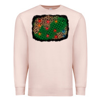 Pale Pink green buffalo plaid christmas background Premium Sweatshirt - AdoDesignShop