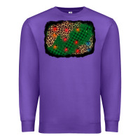Purple green buffalo plaid christmas background Premium Sweatshirt - AdoDesignShop