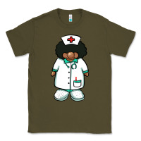 Army Green african nurse gnome afro hair Classic Tee - BarkalooDesign
