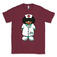 Burgundy african nurse gnome afro hair Classic Tee - BarkalooDesign