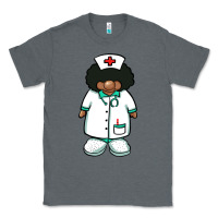 Charcoal Heather african nurse gnome afro hair Classic Tee - BarkalooDesign