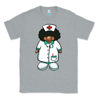 Heather Grey african nurse gnome afro hair Classic Tee - BarkalooDesign