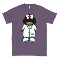 Lavender african nurse gnome afro hair Classic Tee - BarkalooDesign