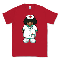 Red african nurse gnome afro hair Classic Tee - BarkalooDesign