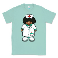 Seafoam african nurse gnome afro hair Classic Tee - BarkalooDesign