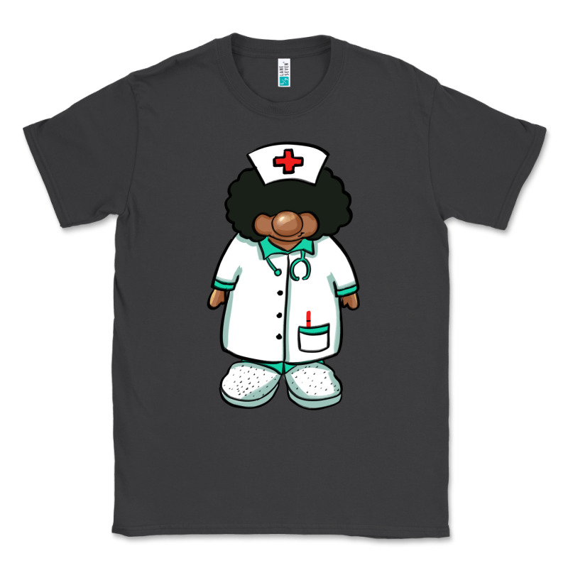 African Nurse Gnome Afro Hair Classic Tee by BarkalooDesign | Teevron