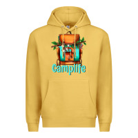 Antique Gold camp life camp backpack Premium Hoodie - AdoDesignShop