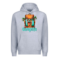 Heather Grey camp life camp backpack Premium Hoodie - AdoDesignShop