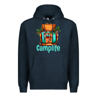 Navy camp life camp backpack Premium Hoodie - AdoDesignShop
