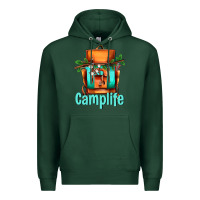 Sports Green camp life camp backpack Premium Hoodie - AdoDesignShop
