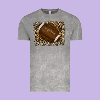 Vintage Tee leopard american football backround