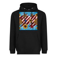 Black western star with sunflower seamless pattern Heavyweight Hoodie - BundleAndBundleShop
