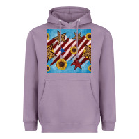 Lavender western star with sunflower seamless pattern Heavyweight Hoodie - BundleAndBundleShop