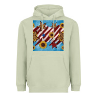Matcha western star with sunflower seamless pattern Heavyweight Hoodie - BundleAndBundleShop