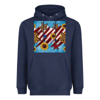 Navy western star with sunflower seamless pattern Heavyweight Hoodie - BundleAndBundleShop