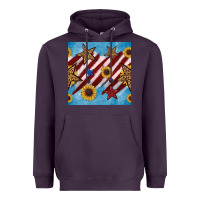 Plum western star with sunflower seamless pattern Heavyweight Hoodie - BundleAndBundleShop
