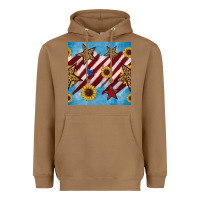 Toasted Coconut western star with sunflower seamless pattern Heavyweight Hoodie - BundleAndBundleShop