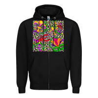 Black mardi gras crawfish leopard  seamless pattern Zipper Hoodie - FaDigitalArtStudio