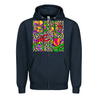 Navy mardi gras crawfish leopard  seamless pattern Zipper Hoodie - FaDigitalArtStudio