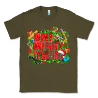 Army Green one merry teacher Classic Tee - texasbilliewilder