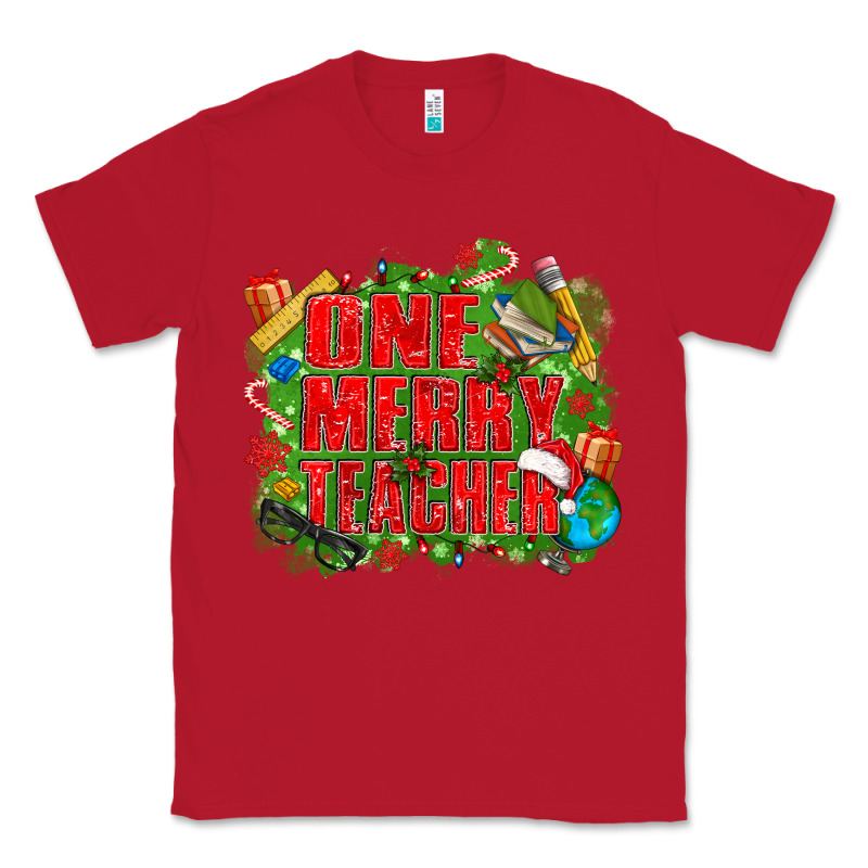 One Merry Teacher Classic Tee by texasbilliewilder | Teevron