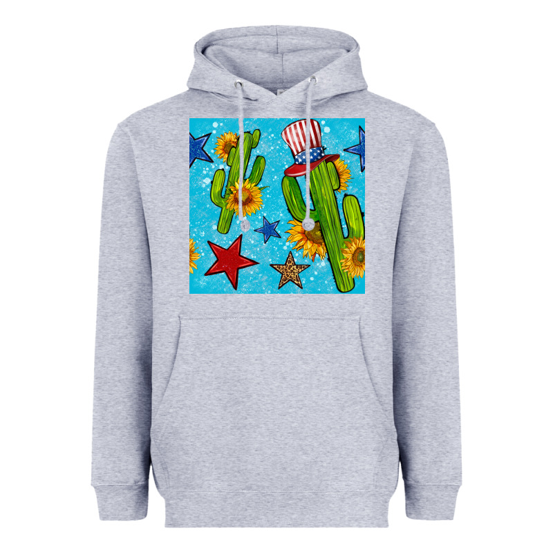 4th Of July Cacti Seamless Pattern Heavyweight Hoodie by BundleAndBundleShop | Teevron