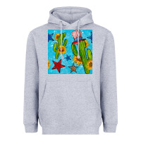 Heather Grey 4th of july cacti seamless pattern Heavyweight Hoodie - BundleAndBundleShop