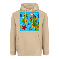 Mushroom 4th of july cacti seamless pattern Heavyweight Hoodie - BundleAndBundleShop