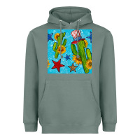 Sage 4th of july cacti seamless pattern Heavyweight Hoodie - BundleAndBundleShop