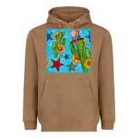 Toasted Coconut 4th of july cacti seamless pattern Heavyweight Hoodie - BundleAndBundleShop