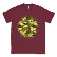 Burgundy camouflage patch 2 Classic Tee - BundleAndBundleShop