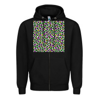 Black mardi gras leopard  seamless pattern Zipper Hoodie - FaDigitalArtStudio