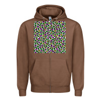 Chestnut mardi gras leopard  seamless pattern Zipper Hoodie - FaDigitalArtStudio