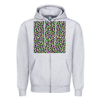 Heather Grey mardi gras leopard  seamless pattern Zipper Hoodie - FaDigitalArtStudio
