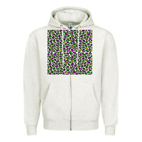 Oatmeal Heather mardi gras leopard  seamless pattern Zipper Hoodie - FaDigitalArtStudio