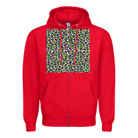 Red mardi gras leopard  seamless pattern Zipper Hoodie - FaDigitalArtStudio