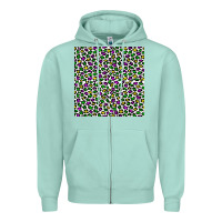 Seafoam mardi gras leopard  seamless pattern Zipper Hoodie - FaDigitalArtStudio