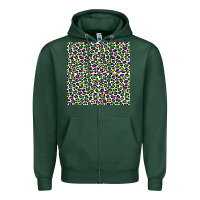 Sports Green mardi gras leopard  seamless pattern Zipper Hoodie - FaDigitalArtStudio