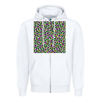 White mardi gras leopard  seamless pattern Zipper Hoodie - FaDigitalArtStudio