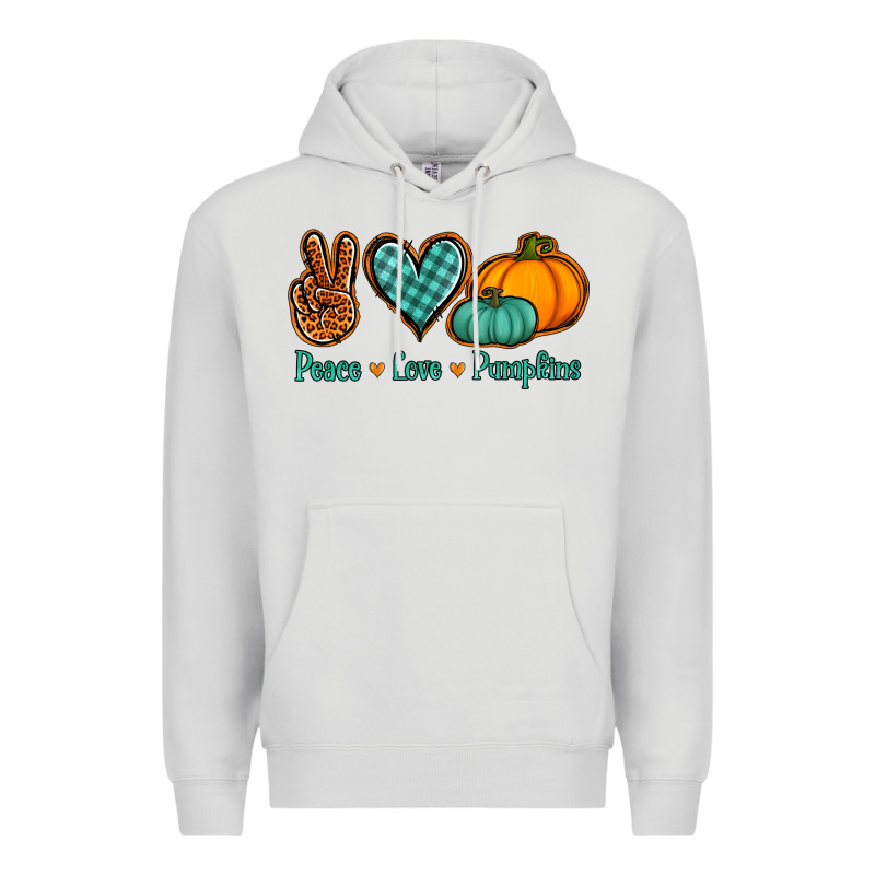 Peace Love Pumpkins Premium Hoodie by NancyCooperArtShop | Teevron