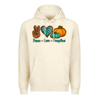 Sandshell Peace love pumpkins Premium Hoodie - NancyCooperArtShop
