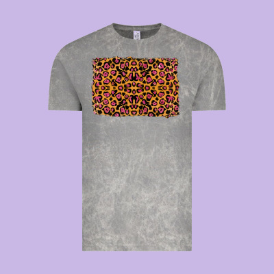 Vintage Tee leopard glitter background