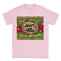 Bubblegum Pink Christmas school bus Classic Tee - texasbilliewilder