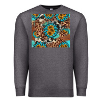 Charcoal Heather gemstone sunflower Premium Sweatshirt - AdoDesignShop