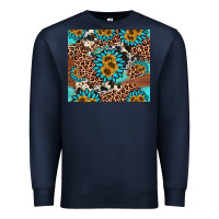 Navy gemstone sunflower Premium Sweatshirt - AdoDesignShop