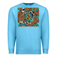 Ocean Blue gemstone sunflower Premium Sweatshirt - AdoDesignShop