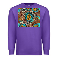 Purple gemstone sunflower Premium Sweatshirt - AdoDesignShop