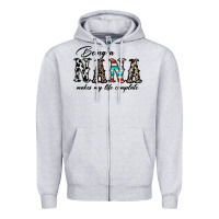 Heather Grey being nana makes my life complate Zipper Hoodie - CowhideDigitalArt