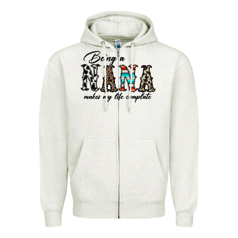 Being Nana Makes My Life Complate Zipper Hoodie by CowhideDigitalArt | Teevron